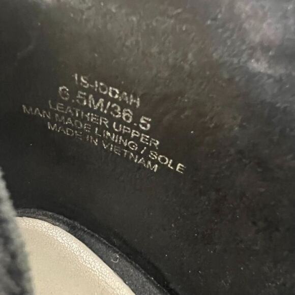 1 State Iddah Booties Women's 6.5 Black Perforated Leather Cutaway Ankle - Picture 8 of 13